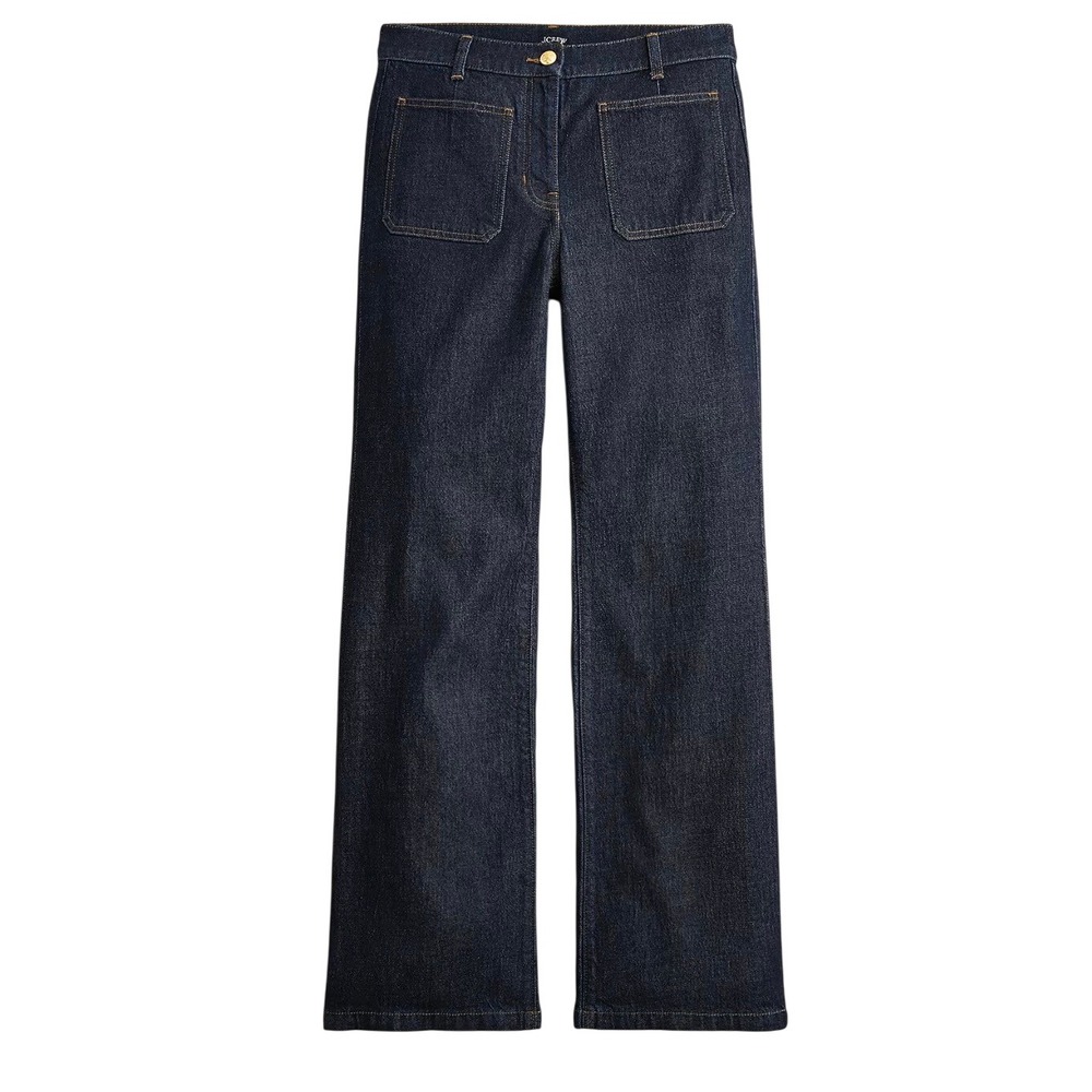 J. Crew Dark Indigo Wide-Leg Jeans